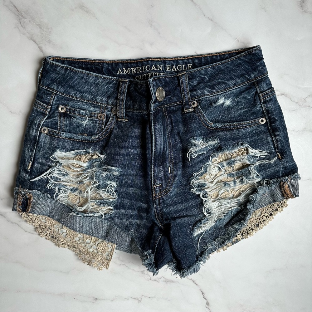 American Eagle Outfitters US 0 Hi-Rise Festival Jean Short